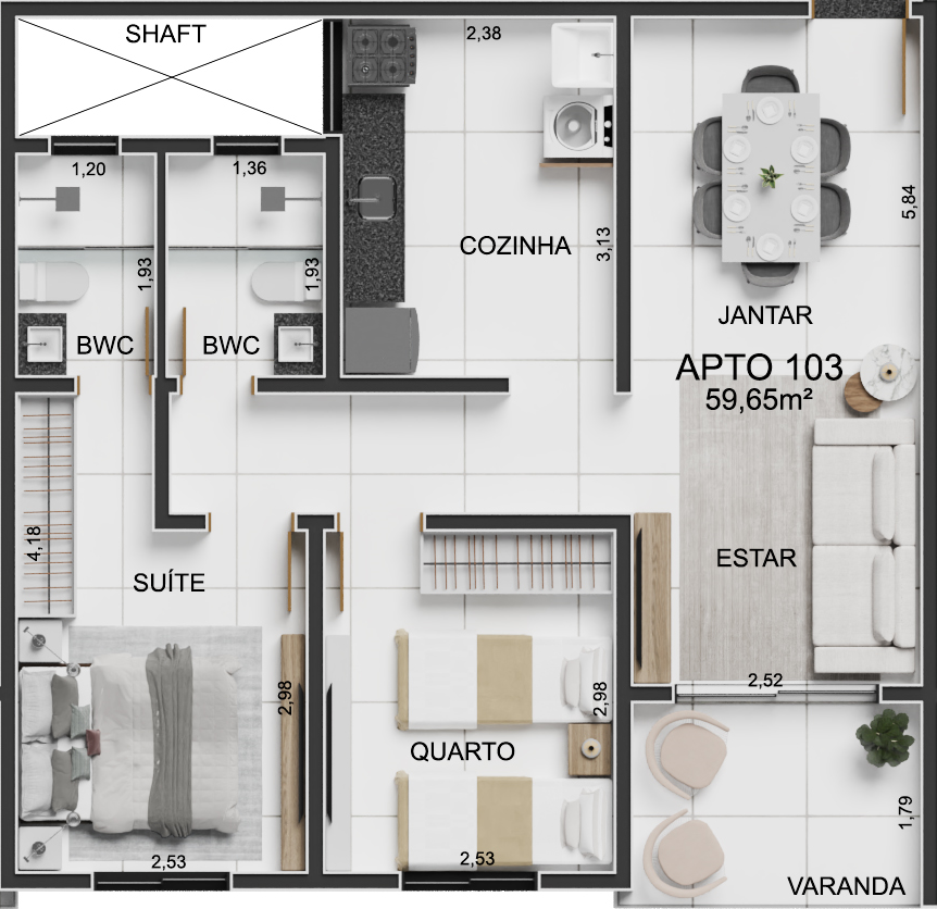 Apartamento à venda em Ponta de Campina, Cabedelo, foto 13