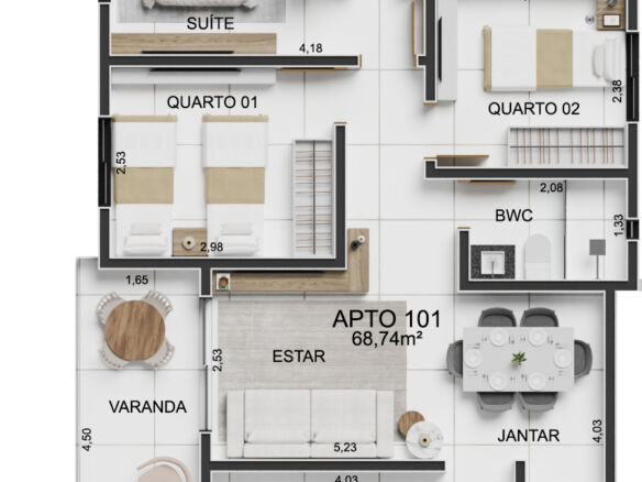 Apartamento à venda em Ponta de Campina, Cabedelo, foto 14
