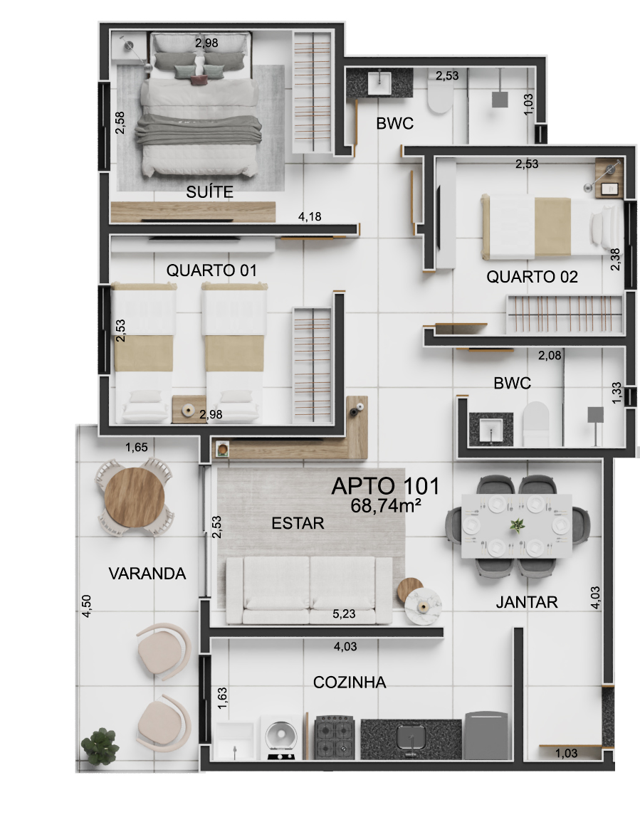 Apartamento à venda em Ponta de Campina, Cabedelo, foto 14
