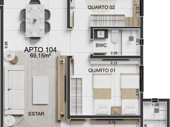 Apartamento à venda em Ponta de Campina, Cabedelo, foto 15