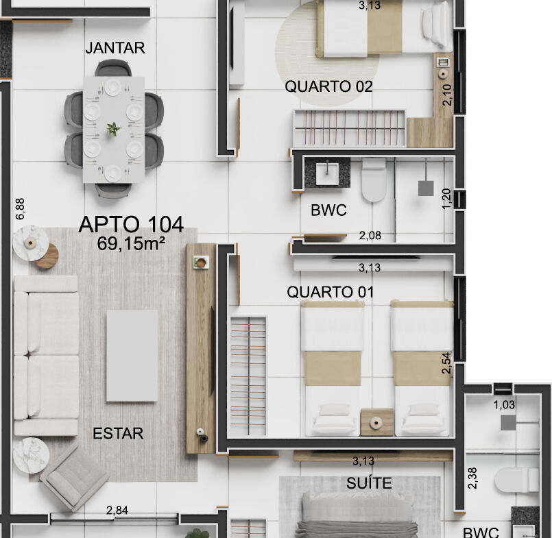 Apartamento à venda em Ponta de Campina, Cabedelo, foto 15