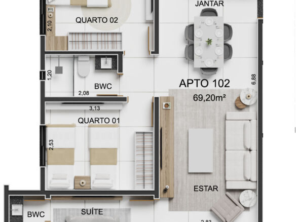 Apartamento à venda em Ponta de Campina, Cabedelo, foto 16