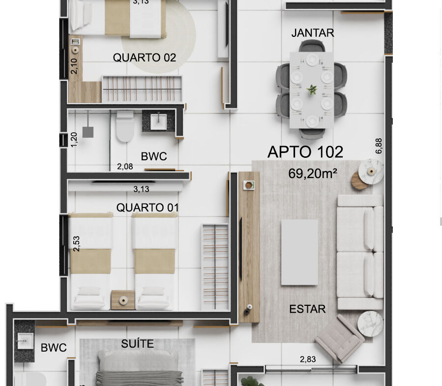 Apartamento à venda em Ponta de Campina, Cabedelo, foto 16