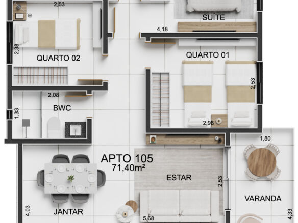Apartamento à venda em Ponta de Campina, Cabedelo, foto 17