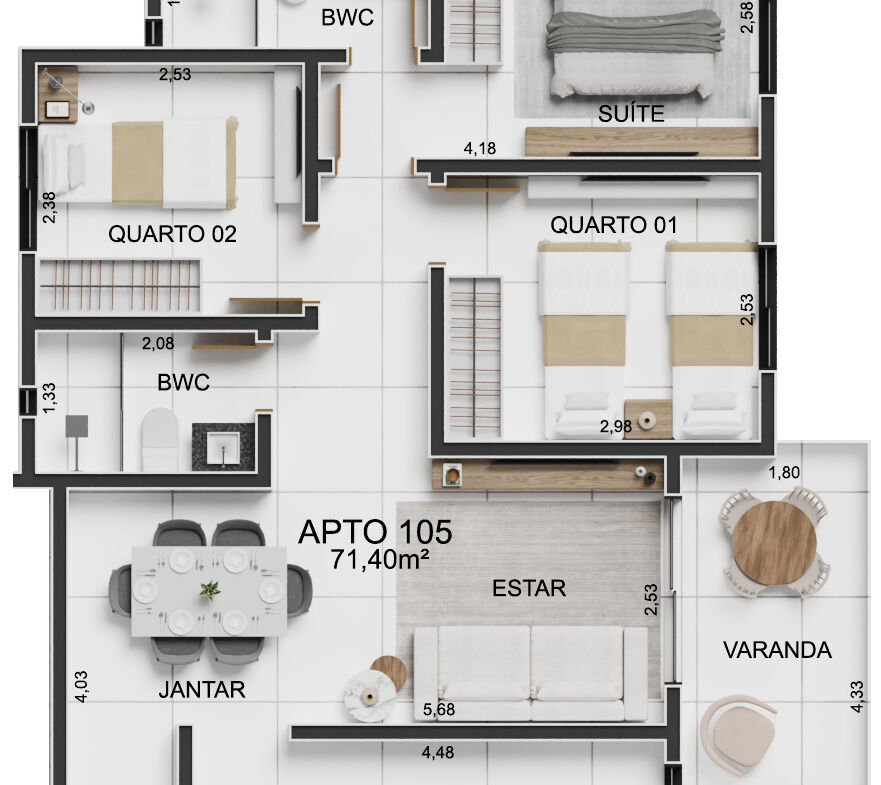 Apartamento à venda em Ponta de Campina, Cabedelo, foto 17
